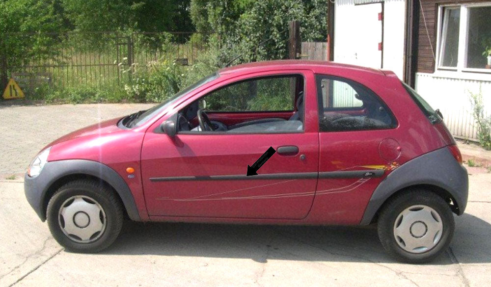 Seitenschutzleisten schwarz für Ford Ka I Typ RBT 1. Generation 1996-2008 F13 e