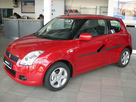 Seitenschutzleisten schwarz für Suzuki Swift III 3-Türer 02.2005-08.2010 F13 b