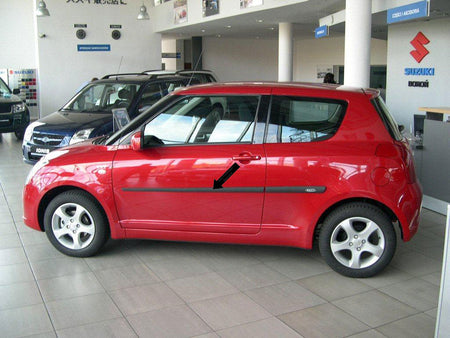 Seitenschutzleisten schwarz für Suzuki Swift III 3-Türer 02.2005-08.2010 F13 d