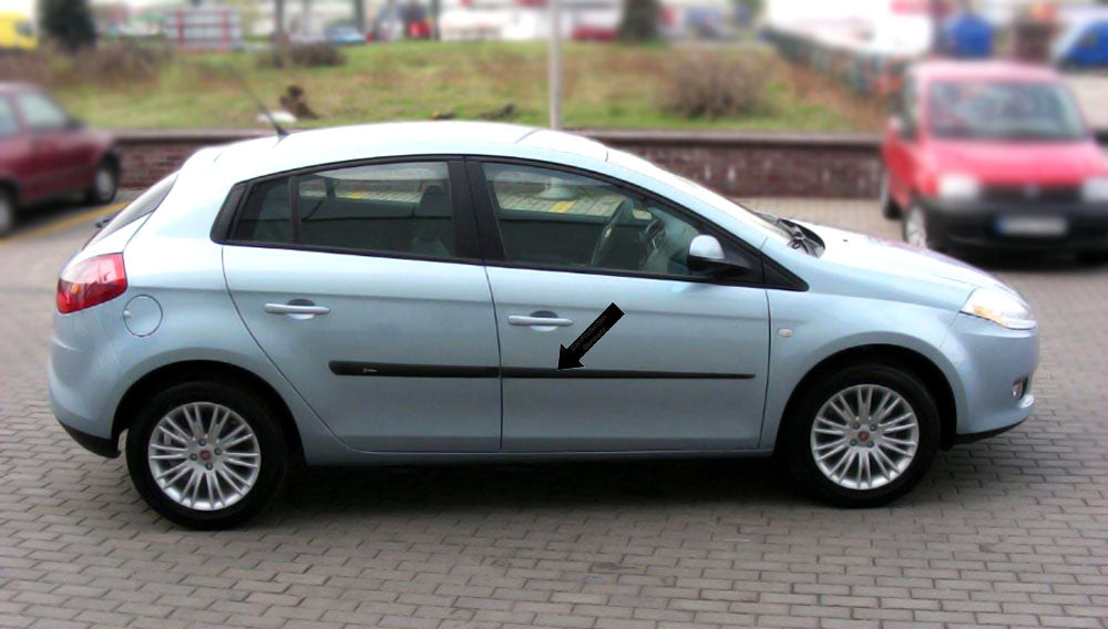 Seitenschutzleisten schwarz für Fiat Bravo II 198 Schrägh. 5-Türer 2006-2014 F14 b