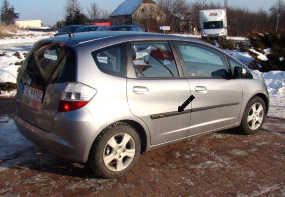 Seitenschutzleisten schwarz für Honda Jazz III Schrägheck 5-Türer 2008-2014 F14 b