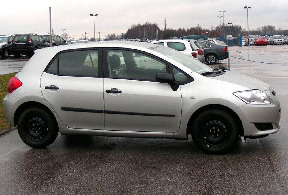 Seitenschutzleisten schwarz für Toyota Auris I E150 Schrägheck 5-Tür 2006-12 F14 b