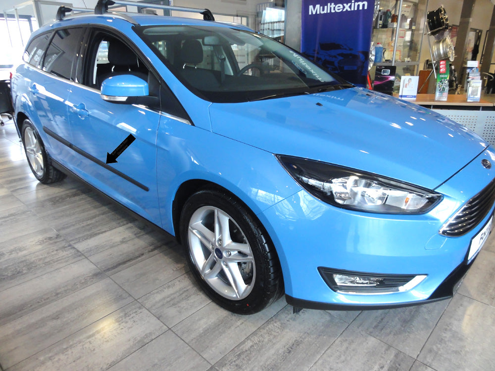 Seitenschutzleisten schwarz für Ford Focus III 5-Türer ab facelift 02.2014- F14 d