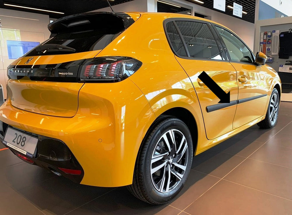 Seitenschutzleisten schwarz für Peugeot 208 II auch e-208 ab 6.2019- F14 3700014 d