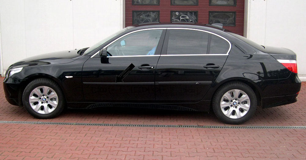 Seitenschutzleisten schwarz für BMW 5er E60 Limousine 4-Türer 7.2003-3.2010 F15 b