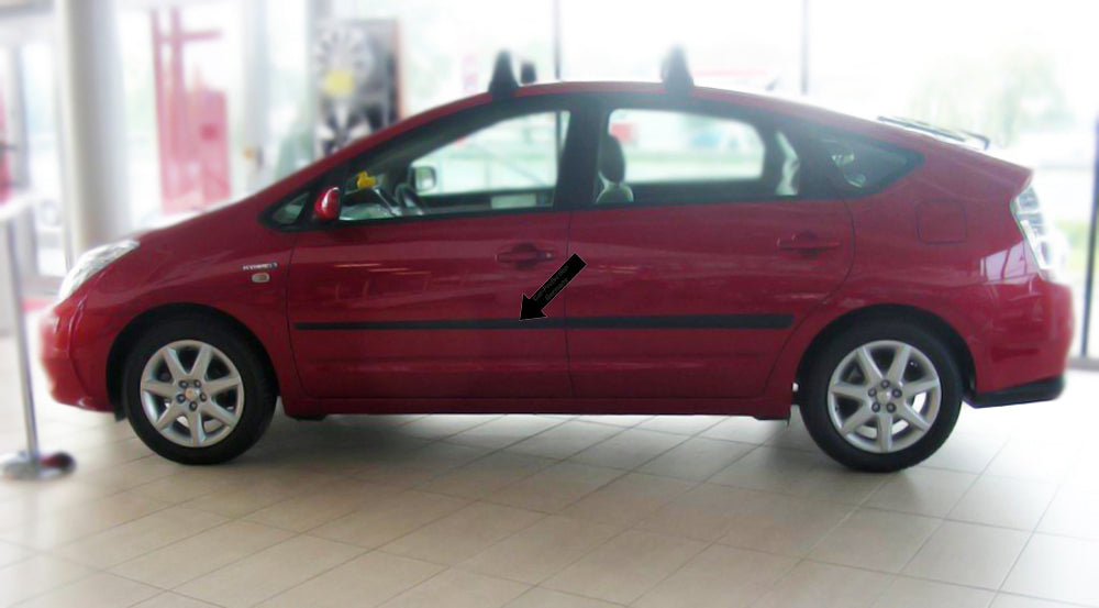 Seitenschutzleisten schwarz für Toyota Prius II Liftback Schrägheck 2002-09 F16 b