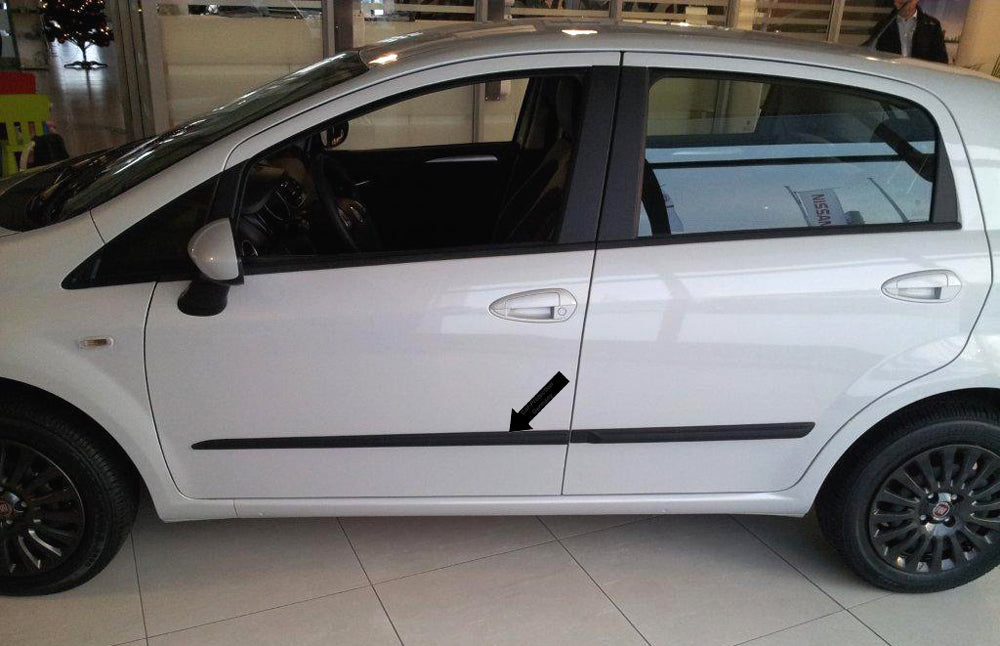 Seitenschutzleisten schwarz für Fiat Punto Typ 199 5-Türer facelift 01.2012- F17 d