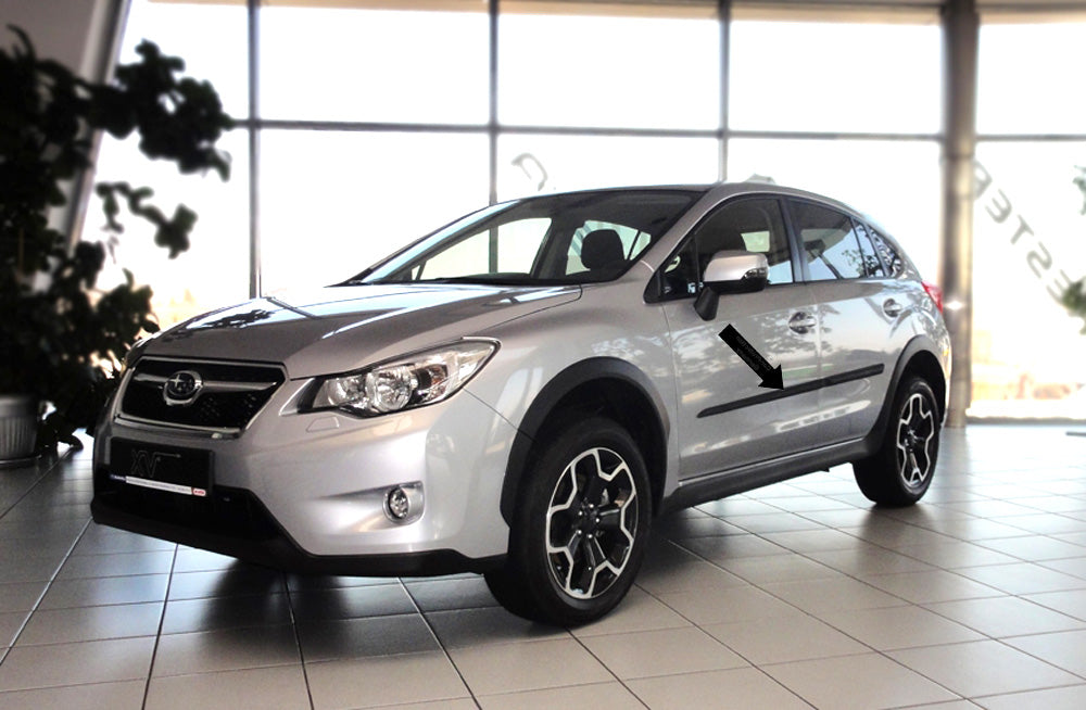 Seitenschutzleisten schwarz für Subaru XV SUV Kombi ab Baujahr 03.2012- F17 b