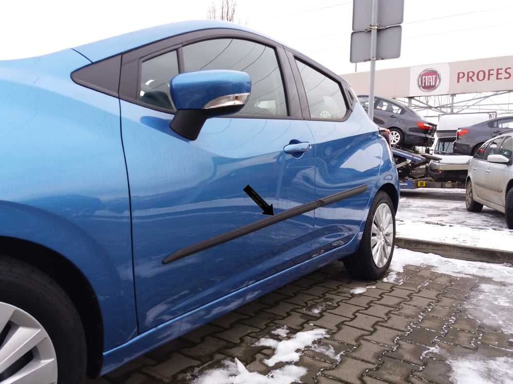 Seitenschutzleisten schwarz für Nissan Micra V K14 Schrägheck 5-Tür 12.2016- F17 f