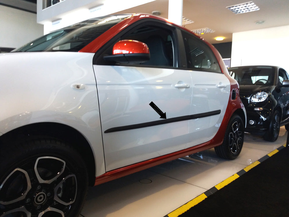 Seitenschutzleisten schwarz für Smart ForFour II W453 Schrägheck W 453 2014- F17 b