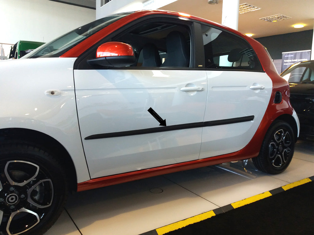 Seitenschutzleisten schwarz für Smart ForFour II W453 Schrägheck W 453 2014- F17 d