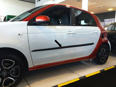 Seitenschutzleisten schwarz für Smart ForFour II W453 Schrägheck W 453 2014- F17 d