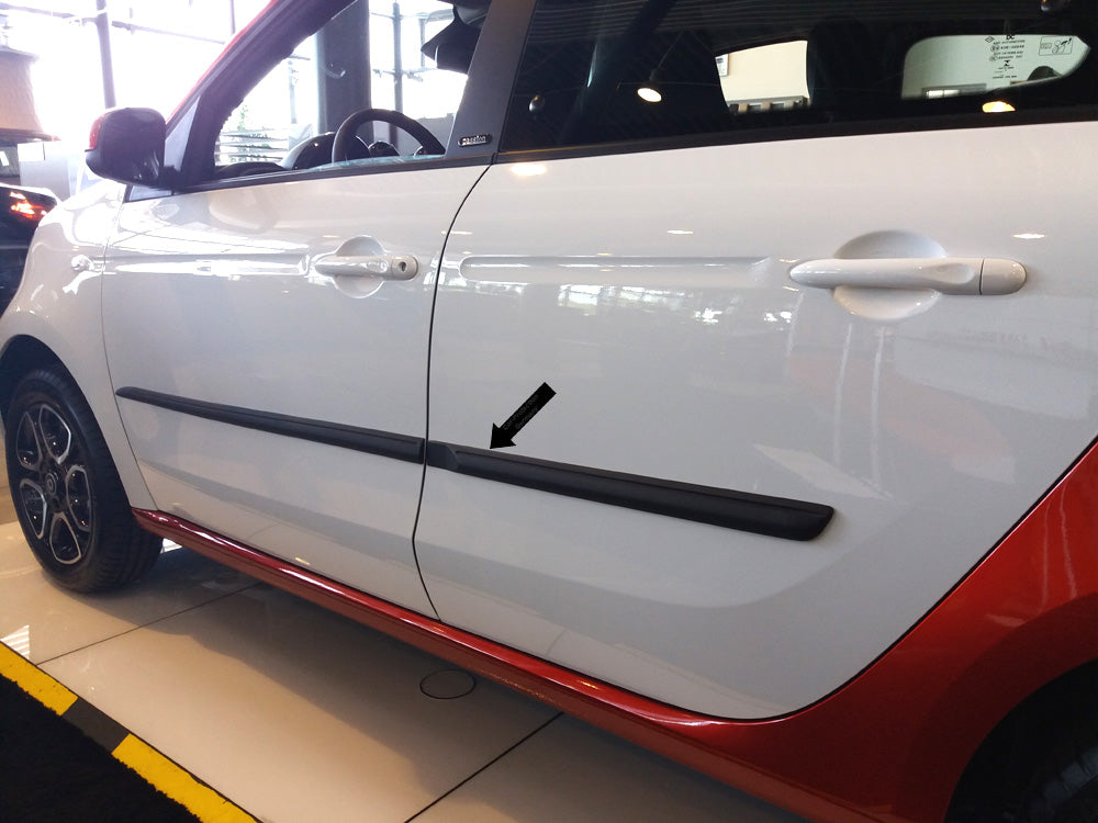 Seitenschutzleisten schwarz für Smart ForFour II W453 Schrägheck W 453 2014- F17 f