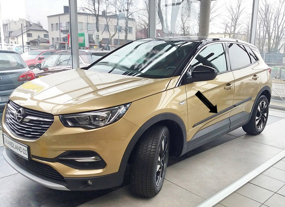 Seitenschutzleisten schwarz für Opel Grandland X SUV Kombi ab Bj. 06.2017- F17 b