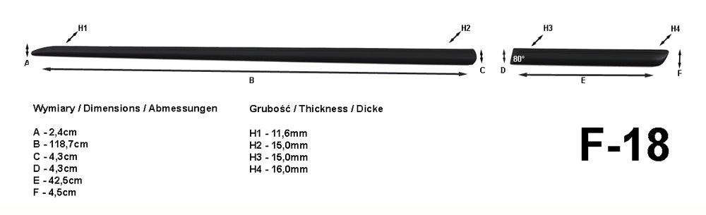 Seitenschutzleisten schwarz für Fiat Grande Punto III 199 3-Tür 06.06-12.12 F18 c