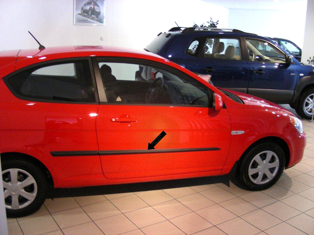 Seitenschutzleisten schwarz für Hyundai Accent III MC Schrägh. 3-Tür 2005-10 F18 d