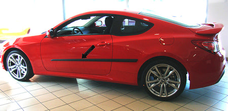 Seitenschutzleisten schwarz für Hyundai Genesis Coupé Coupe ab Baujahr 2008- F18 d