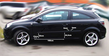 Seitenschutzleisten schwarz für Opel Astra H GTC Coupé & TwinTop 2005-2011 F18 d
