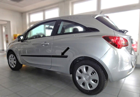 Seitenschutzleisten schwarz für Opel Corsa E Schrägheck 3-Türer ab 09.2014- F18 d