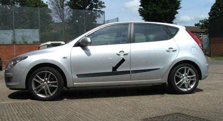 Seitenschutzleisten schwarz für Hyundai i30 I Schrägheck 5-Türer 2007-2011 F19 b