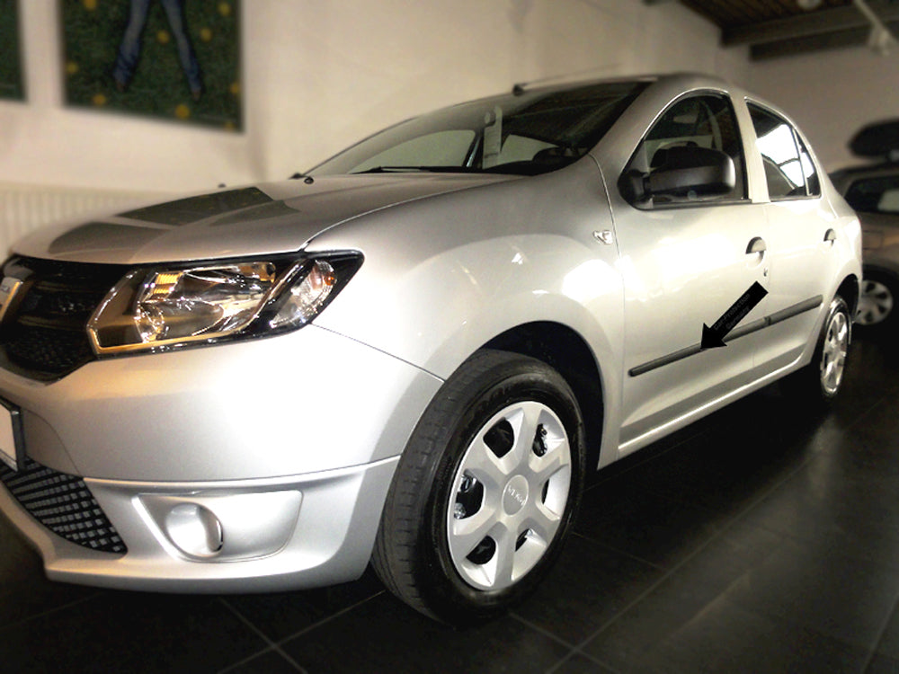 Seitenschutzleisten schwarz für Dacia Logan II SD & MCV 2. Gen. ab 10.2012- F20 b