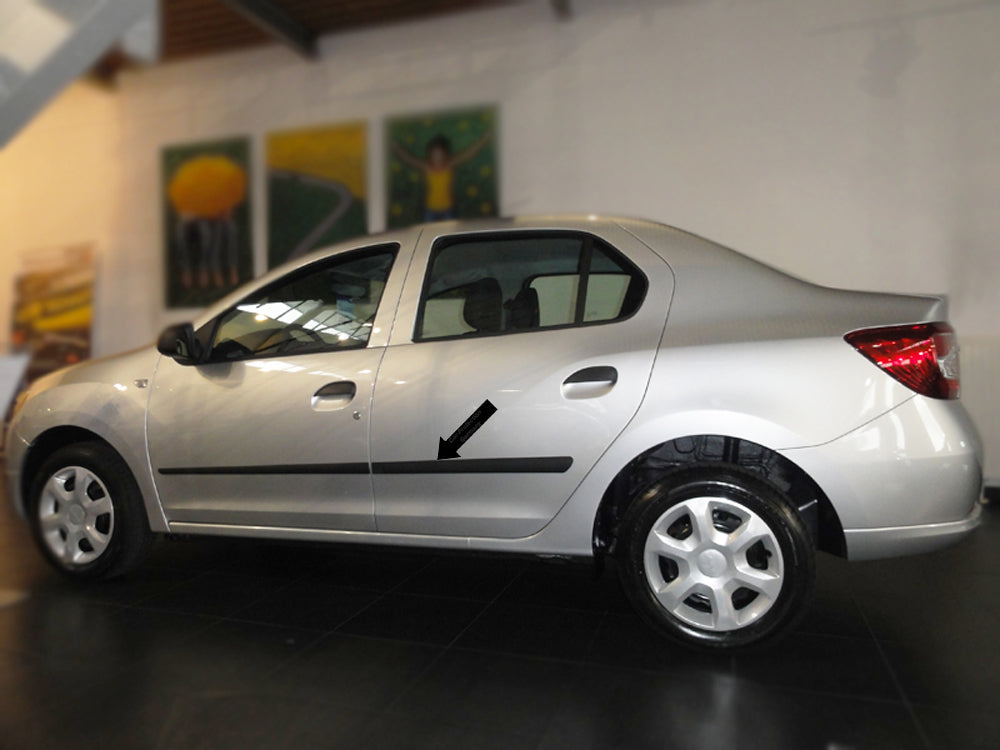 Seitenschutzleisten schwarz für Dacia Logan II SD & MCV 2. Gen. ab 10.2012- F20 d