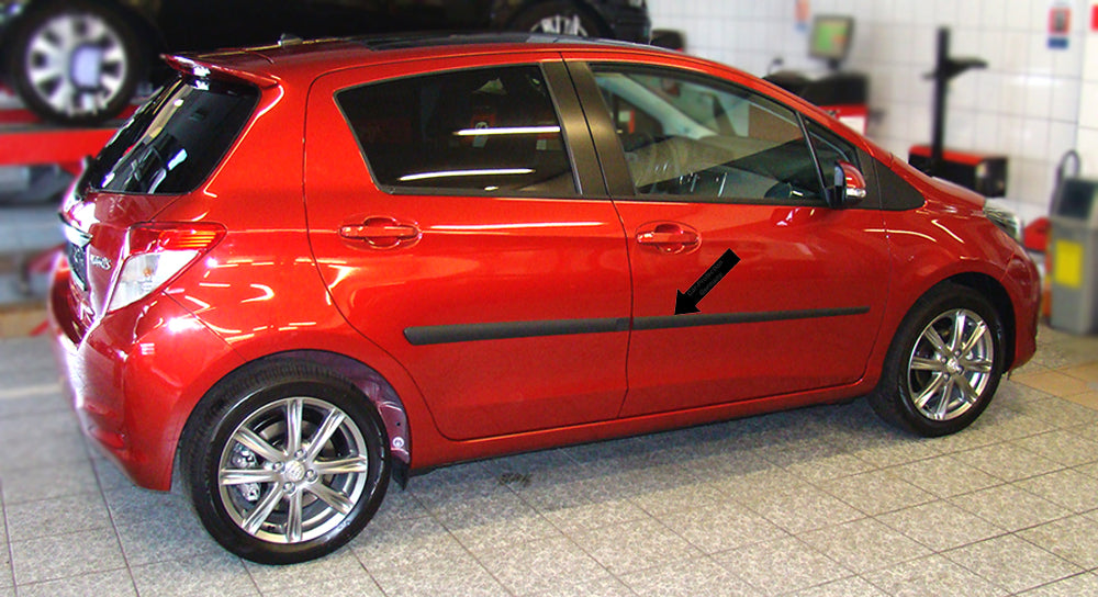 Seitenschutzleisten schwarz für Toyota Yaris III 5-Türer vor Mopf 2010-2014 F20 d