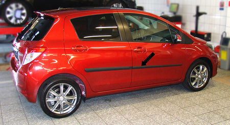 Seitenschutzleisten schwarz für Toyota Yaris III 5-Türer vor Mopf 2010-2014 F20 d
