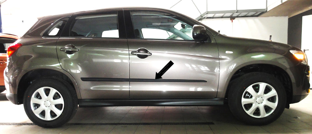 Seitenschutzleisten schwarz für Mitsubishi ASX SUV ab facelift Bj. 10.2012- F21 b