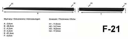 Seitenschutzleisten schwarz für Mitsubishi ASX SUV ab facelift Bj. 10.2012- F21 c