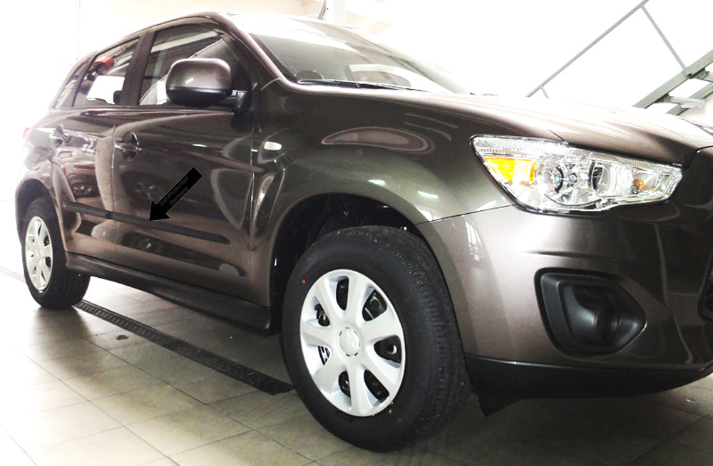 Seitenschutzleisten schwarz für Mitsubishi ASX SUV ab facelift Bj. 10.2012- F21 d