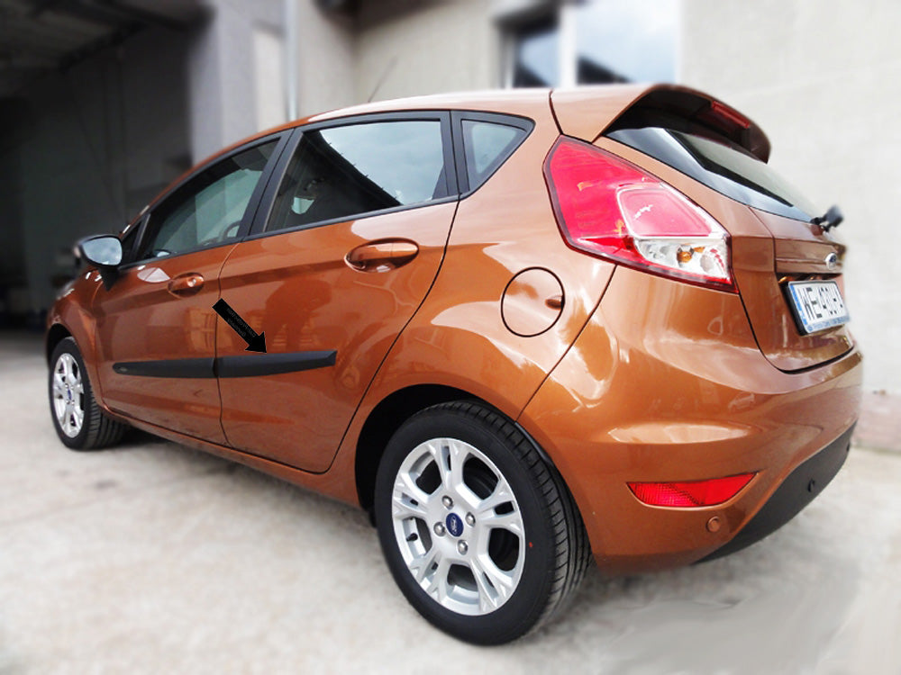Seitenschutzleisten schwarz für Ford Fiesta ’09 VI 5-Türer vor Mopf 2008-11 F22 e