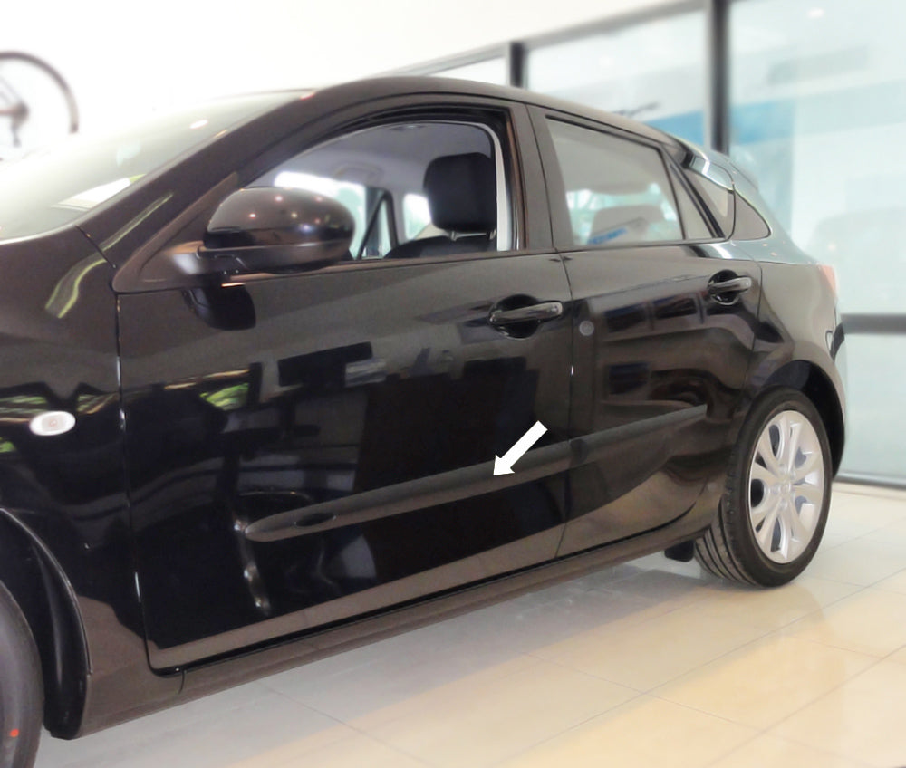 Seitenschutzleisten schwarz für Mazda 3 II Typ BL ab facelift 10.2011-8.2013 F22 d