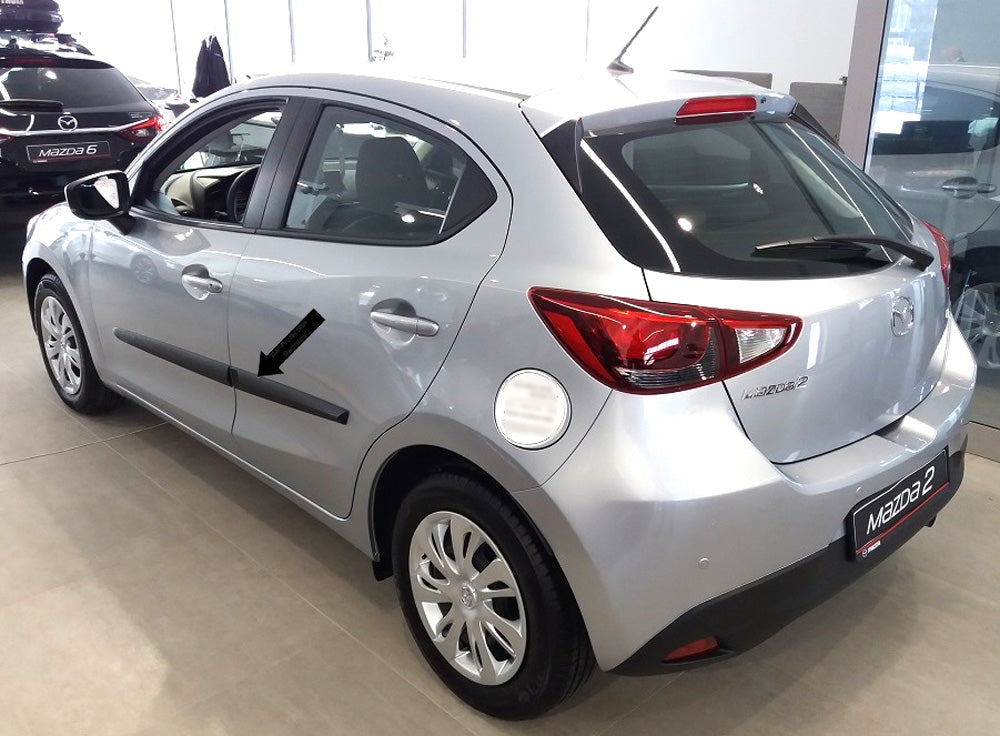 Seitenschutzleisten schwarz für Mazda 2 III Schrägheck Typ DJ ab 11.2014- F22 b