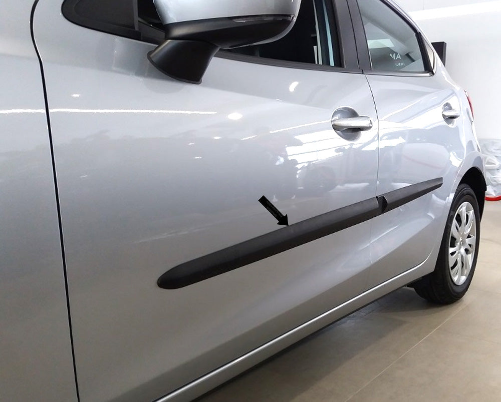 Seitenschutzleisten schwarz für Mazda 2 III Schrägheck Typ DJ ab 11.2014- F22 e