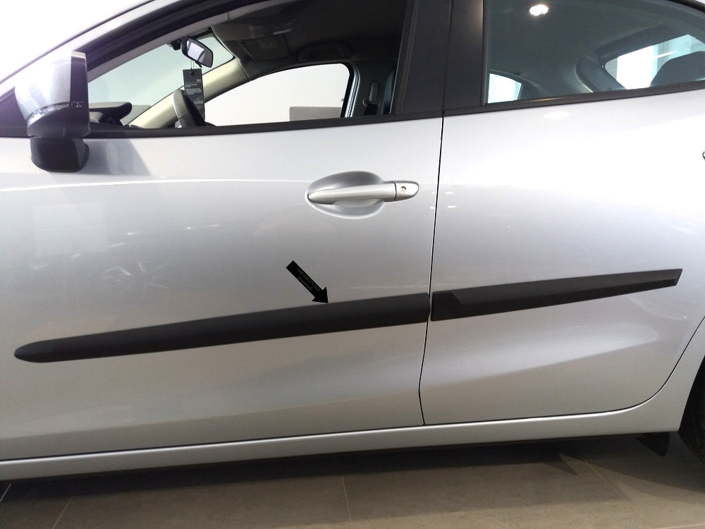 Seitenschutzleisten schwarz für Mazda 2 III Schrägheck Typ DJ ab 11.2014- F22 f