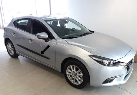 Seitenschutzleisten schwarz für Mazda 3 III Schrägheck Typ BM und BN 9.2013- F22 d
