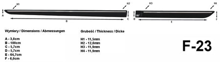 Seitenschutzleisten schwarz für Citroen DS4 Schrägheck Citroën DS 4 ab 2011- F23 c