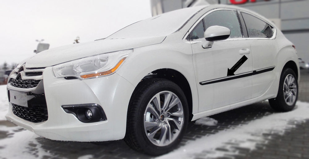 Seitenschutzleisten schwarz für Citroen DS4 Schrägheck Citroën DS 4 ab 2011- F23 d