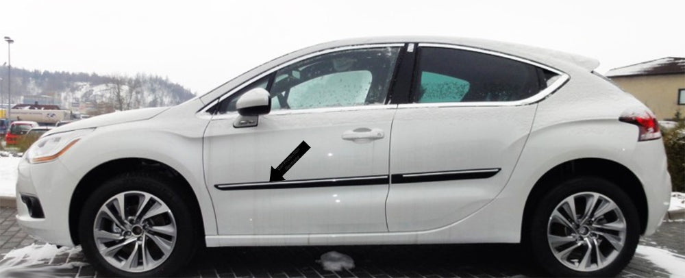 Seitenschutzleisten schwarz für Citroen DS4 Schrägheck Citroën DS 4 ab 2011- F23 e