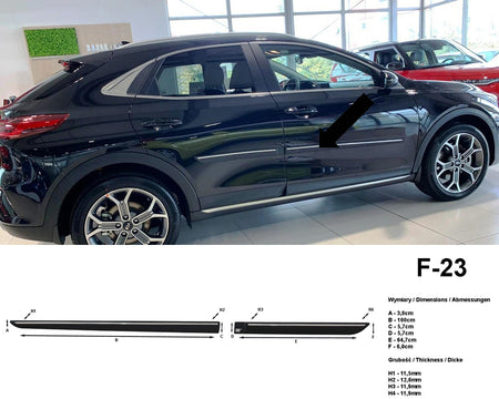 Seitenschutzleisten schwarz für Kia Xceed SUV ab Baujahr 02.2019- F23 a