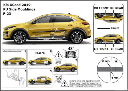 Seitenschutzleisten schwarz für Kia Xceed SUV ab Baujahr 02.2019- F23 f