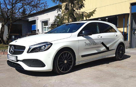 Seitenschutzleisten schwarz für Mercedes Benz A-Klasse W176 ab Bj 06.2012- F24 b