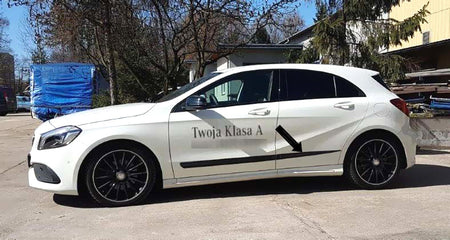Seitenschutzleisten schwarz für Mercedes Benz A-Klasse W176 ab Bj 06.2012- F24 d