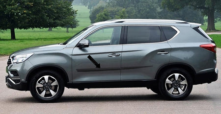 Seitenschutzleisten schwarz für SsangYong Rexton W II 2. Gen. ab 03.2017- F24 b