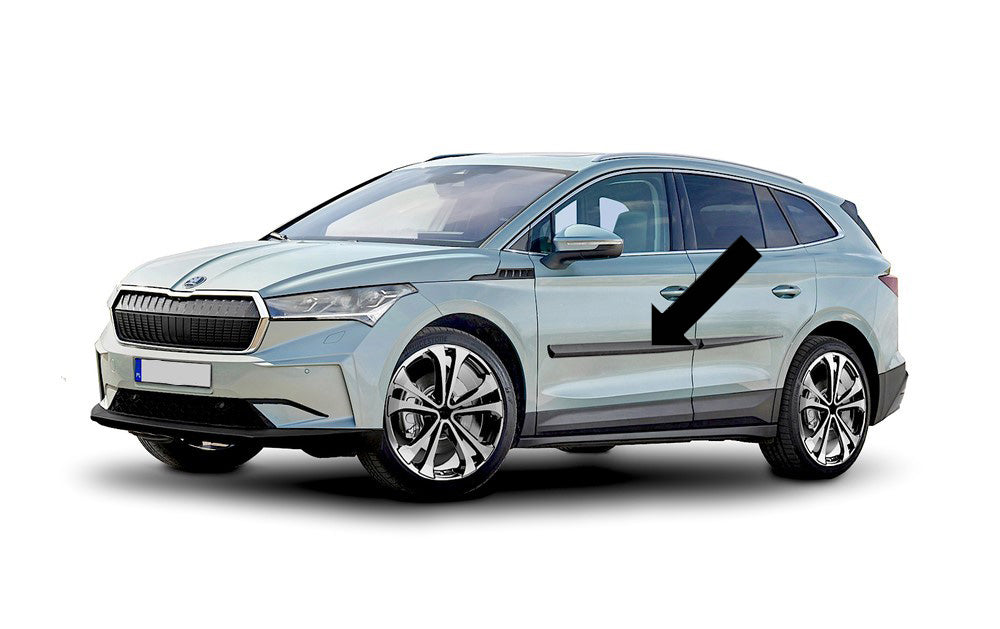 Seitenschutzleisten schwarz für Skoda Enyaq iV ab Baujahr 10.2020- F24 b