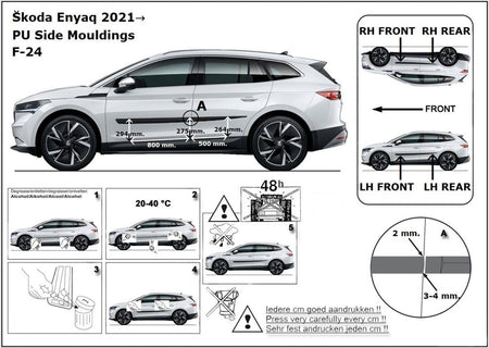 Seitenschutzleisten schwarz für Skoda Enyaq iV ab Baujahr 10.2020- F24 d