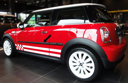 Seitenschutzleisten schwarz für Mini II One Cooper S Cabrio R56 R57 R58 ´06- F25 b