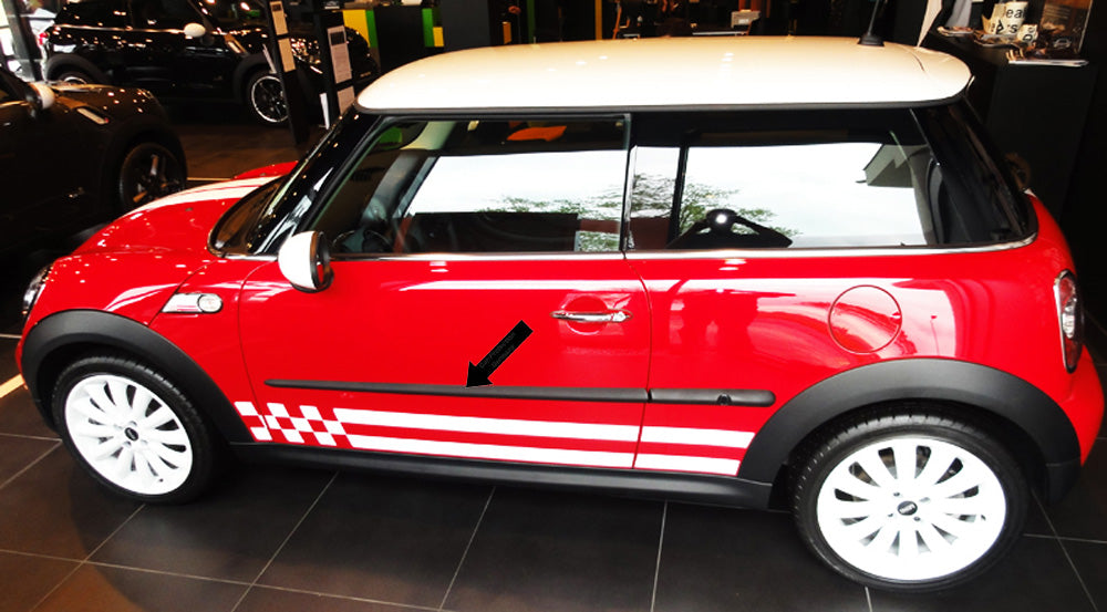 Seitenschutzleisten schwarz für Mini II One Cooper S Cabrio R56 R57 R58 ´06- F25 d
