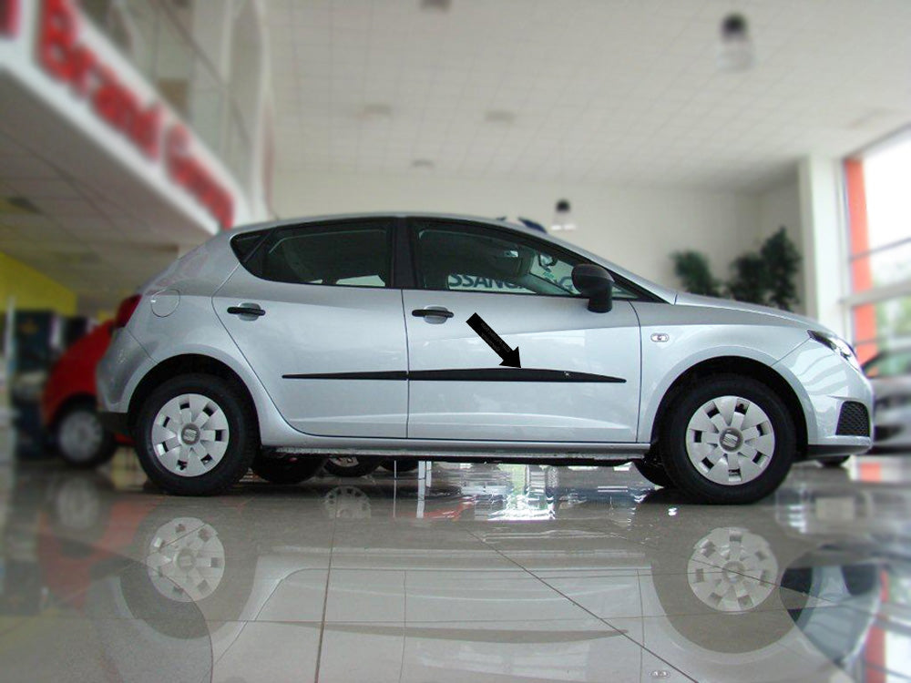 Seitenschutzleisten schwarz für Seat Ibiza V 5-Türer & Kombi vor Mopf ´08-12 F26 b